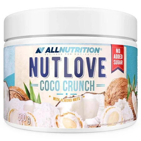 Allnutrition Nutlove Coco Crunch, мигдально-кокосовий крем, без цукру, 500 г: ціни та характеристики