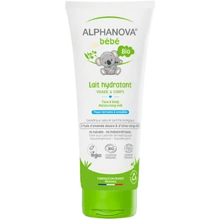 Alphanova Bebe, Био увлажняющее молочко для лица и тела, с рождения, нормальная и сухая кожа, 200 мл