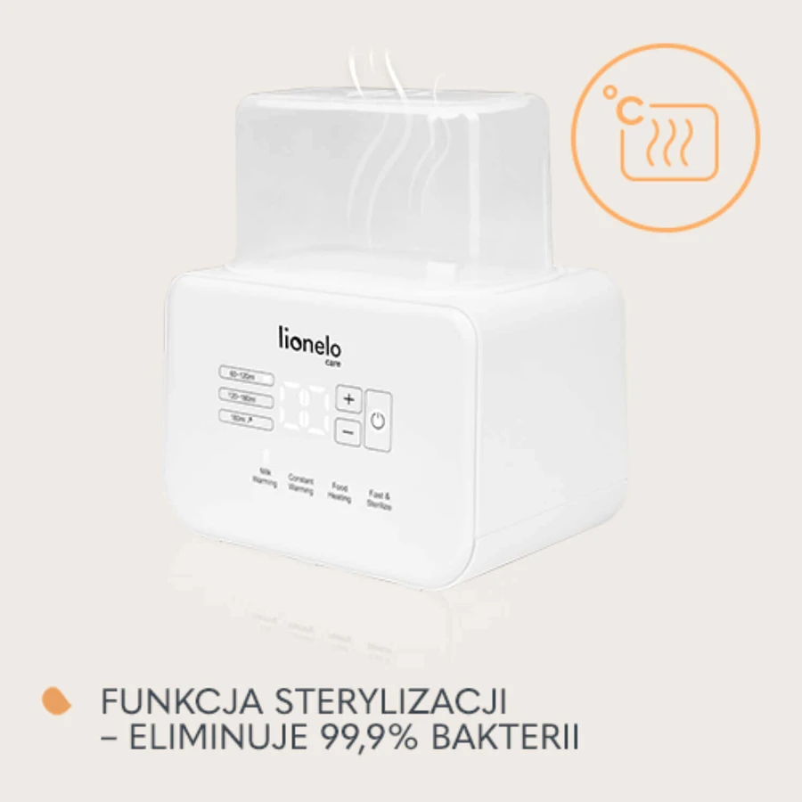 Двойной подогреватель и стерилизатор бутылочек Lionelo Thermup Double White: цены и характеристики