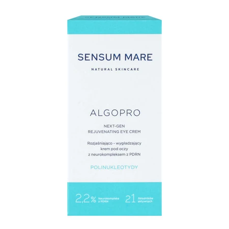 Sensum Mare Algopro, освітлюючий і розгладжуючий крем для шкіри навколо очей з 2,2% нейрокомплексом з PDRN, 15 мл: ціни та характеристики