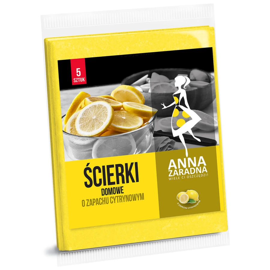 Anna Zaradna, серветки для дому з ароматом лимону, 32 x 38 см, 5 штук: ціни та характеристики