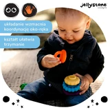 Jellystone Designs, силіконовий прорізувач, маленька вежа, веселка, від 3 місяців, 1 штука