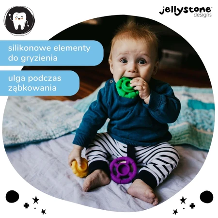 Jellystone Designs, силіконовий прорізувач, маленька вежа, веселка, від 3 місяців, 1 штука: ціни та характеристики