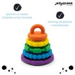 Jellystone Designs, силіконовий прорізувач, маленька вежа, веселка, від 3 місяців, 1 штука: ціни та характеристики