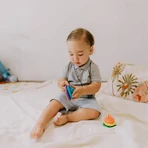 Jellystone Designs, силіконовий прорізувач, маленька вежа, веселка, від 3 місяців, 1 штука: ціни та характеристики