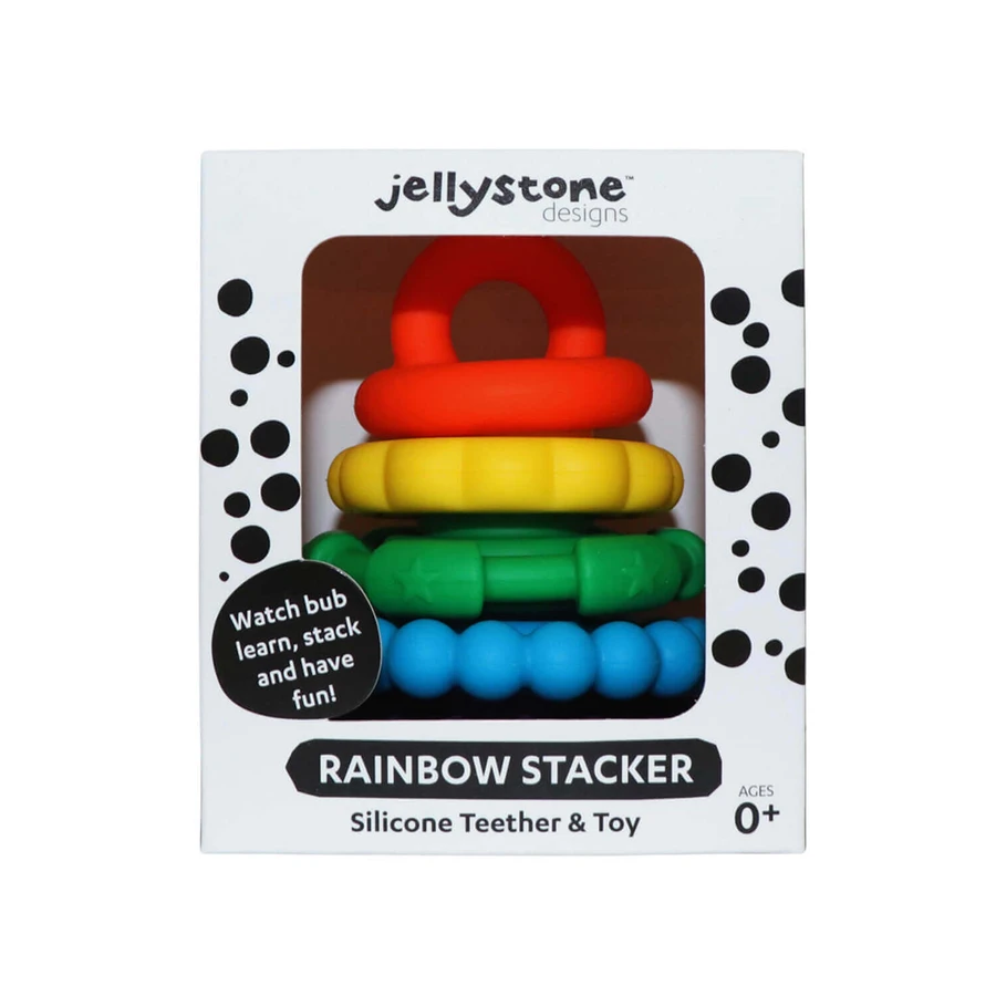 Jellystone Designs, силіконовий прорізувач, маленька вежа, веселка, від 3 місяців, 1 штука: ціни та характеристики