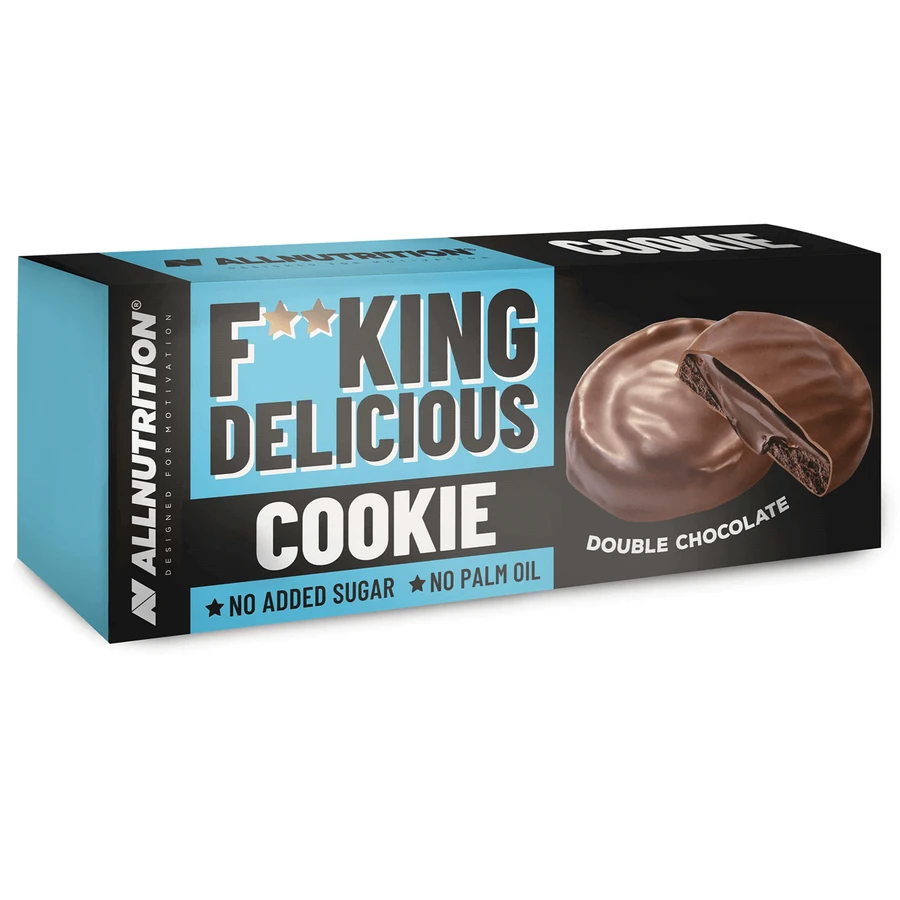Allnutrition Fitking Delicious Cookie Подвійний шоколад, печиво з морськими водоростями, без додавання цукру, 128 г: ціни та характеристики