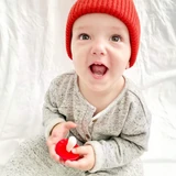 RaZbaby, логопедический прорезыватель, гриб, красный и розовый, от 3 месяцев, 2 штуки