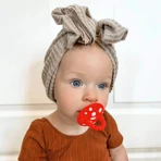 RaZbaby, прорізувач логопедичний, грибочок, червоно-рожевий, від 3 місяців, 2 штуки: ціни та характеристики