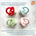 RaZbaby, прорізувач логопедичний, грибочок, червоно-рожевий, від 3 місяців, 2 штуки: ціни та характеристики