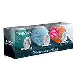 Набор мастурбаторов Satisfyer Masturbator Egg, мужские стимуляторы, Naughty, 1 шт + Savage, 1 шт + Crunchy, 1 шт