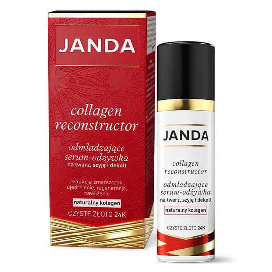 Janda Collagen Reconstructor, омолаживающая сыворотка-кондиционер для лица, шеи и декольте, 50 мл: цены и характеристики