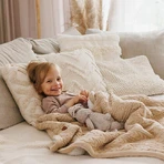 BabyOno, хлопковое одеяло с подкладкой, бежевое, 75 см x 100 см, 1 шт.: цены и характеристики
