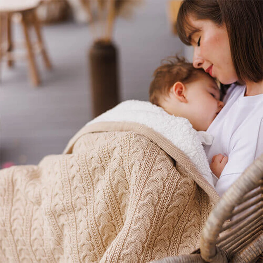 BabyOno, хлопковое одеяло с подкладкой, бежевое, 75 см x 100 см, 1 шт.: цены и характеристики