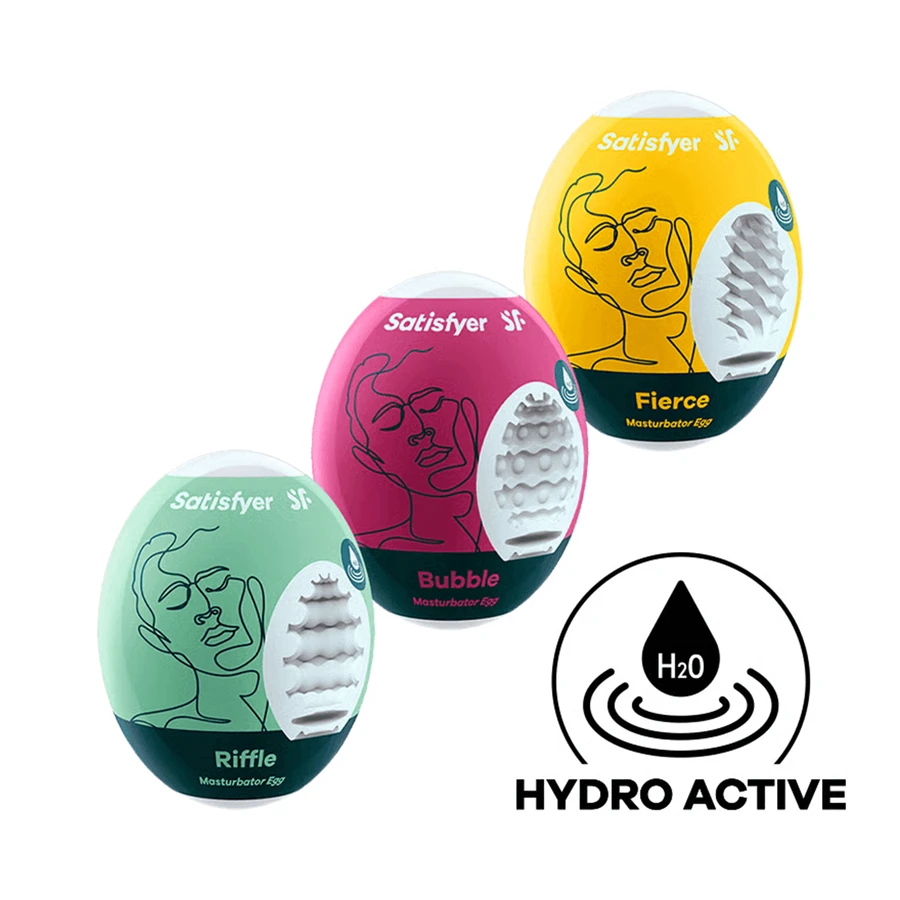 Набор мастурбаторов Satisfyer Masturbator Egg, стимуляторы для мужчин, Riffle, 1 штука + Bubble, 1 штука + Fierce, 1 штука: цены и характеристики