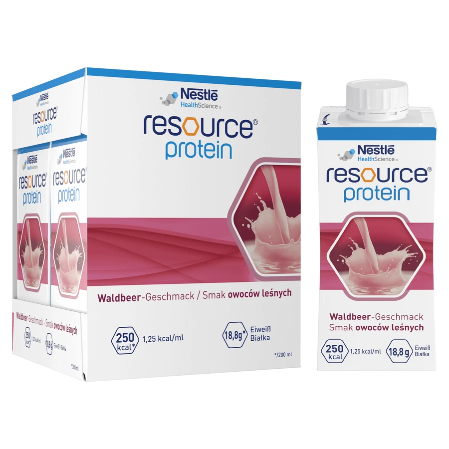 Resource Protein, пищевая добавка, со вкусом лесных фруктов, 4 х 200 мл: цены и характеристики
