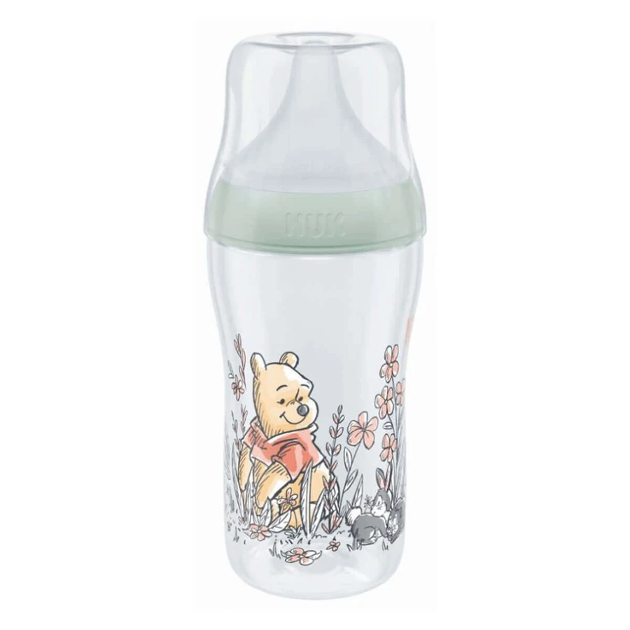 NUK Perfect Match, пляшечка від кольок з силіконовою соскою, розмір M, Вінні-Пух, від 3 місяців, 260 мл: ціни та характеристики