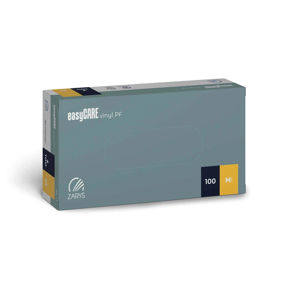 EasyCare Vinyl PF, рукавички вінілові, нестерильні, без пудри, розмір M, 100 штук: ціни та характеристики