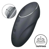 Satisfyer Tap & Climax 1, клиторальный стимулятор, серый, 1 штука