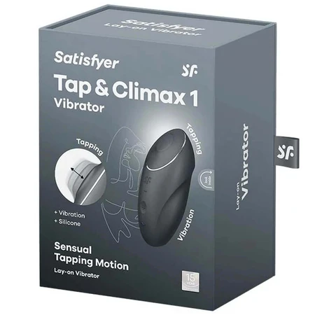 Satisfyer Tap & Climax 1, клиторальный стимулятор, серый, 1 штука: цены и характеристики