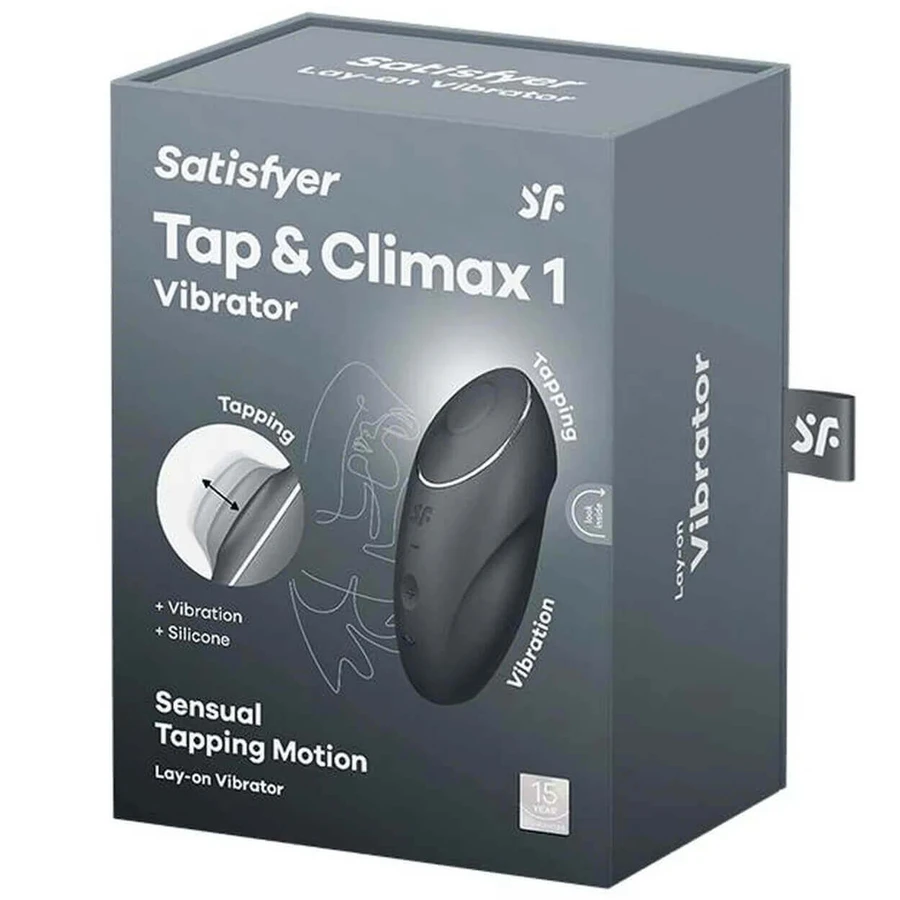 Satisfyer Tap & Climax 1, клиторальный стимулятор, серый, 1 штука: цены и характеристики