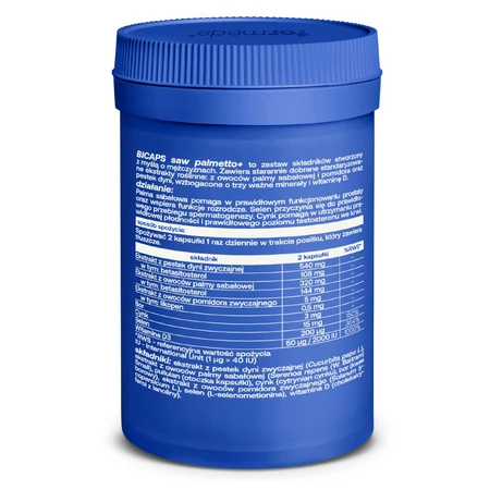 Forms Bicaps Saw Palmetto+, 60 капсул: ціни та характеристики