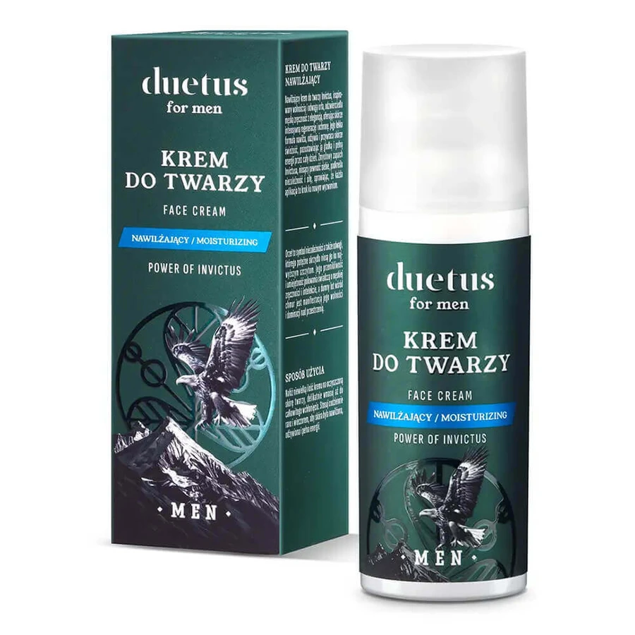 Набір Duetus For Men, зволожуючий крем для обличчя, 50 мл + живильний гель для душу 3-в-1, 300 мл: ціни та характеристики
