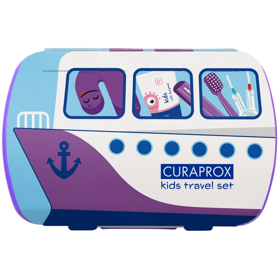 Curaprox Kids, дорожный набор, фиолетовый: цены и характеристики