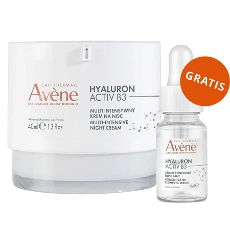 Avene Hyaluron Activ B3, мультиинтенсивный крем от морщин, ночной крем, 40 мл + наполняющая сыворотка для лица, 10 мл бесплатно: цены и характеристики