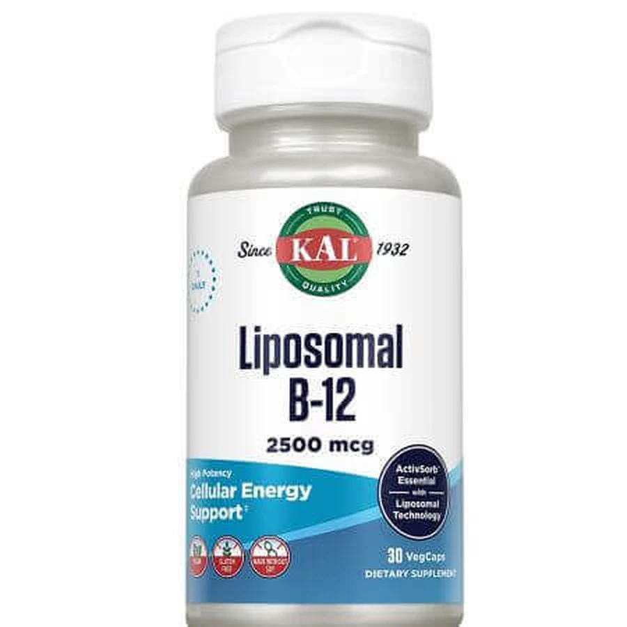 Липосомальный B12, 2500 мкг, 30 капсул, Кал: цены и характеристики