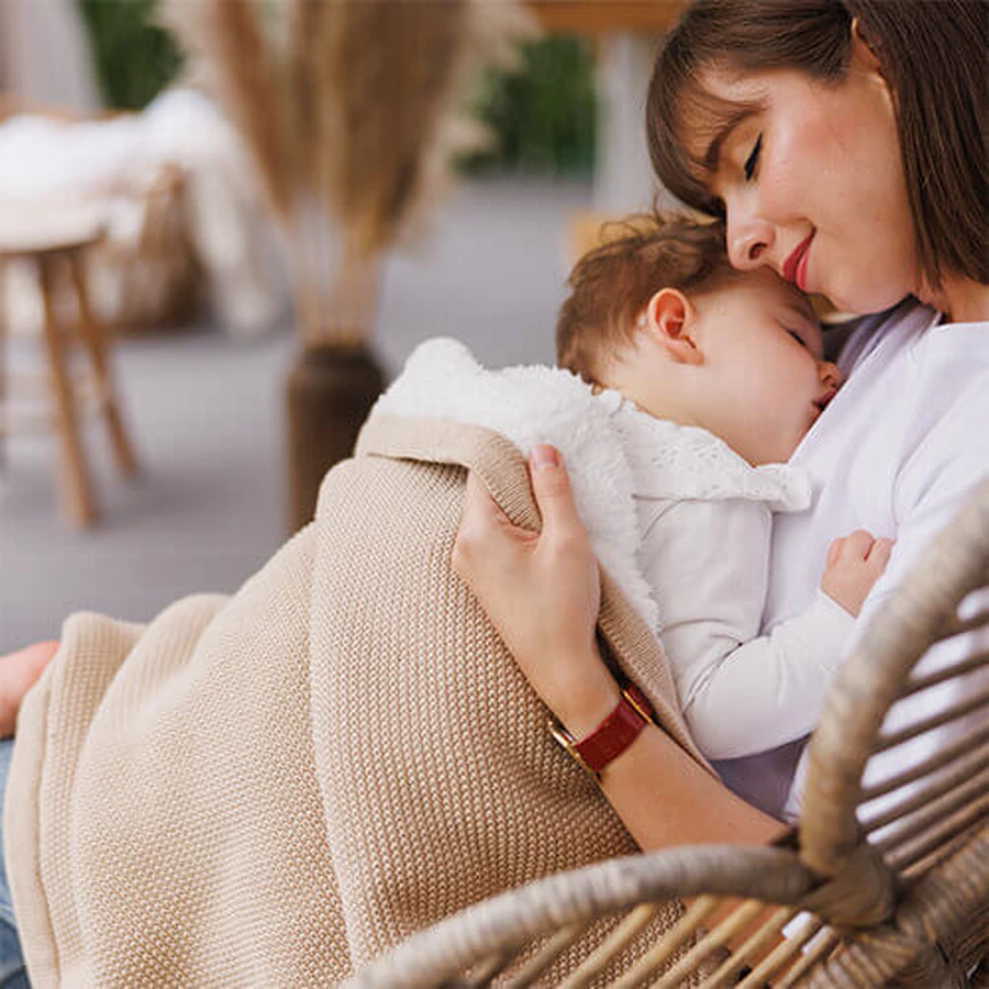 BabyOno, ковдра бавовняна з набивкою, бежева, 75 см х 100 см, 1 шт.: ціни та характеристики