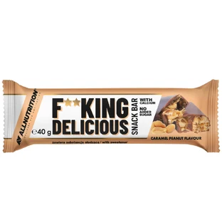 Allnutrition Fitking Delicious Snack Bar Caramel Peanut, карамельно-ореховый батончик с кальцием, без добавления сахара, 40 г.