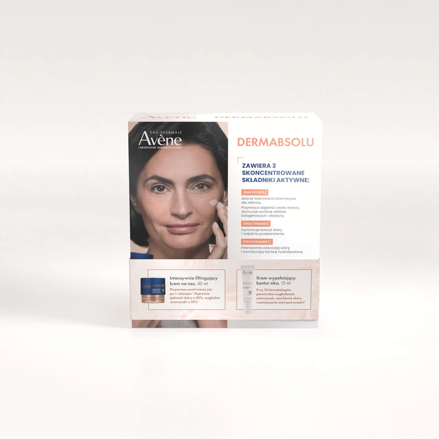 Нічний набір Avene Dermabsol, нічний крем з інтенсивним ліфтингом, 40 мл + крем для контуру очей, 15 мл: ціни та характеристики