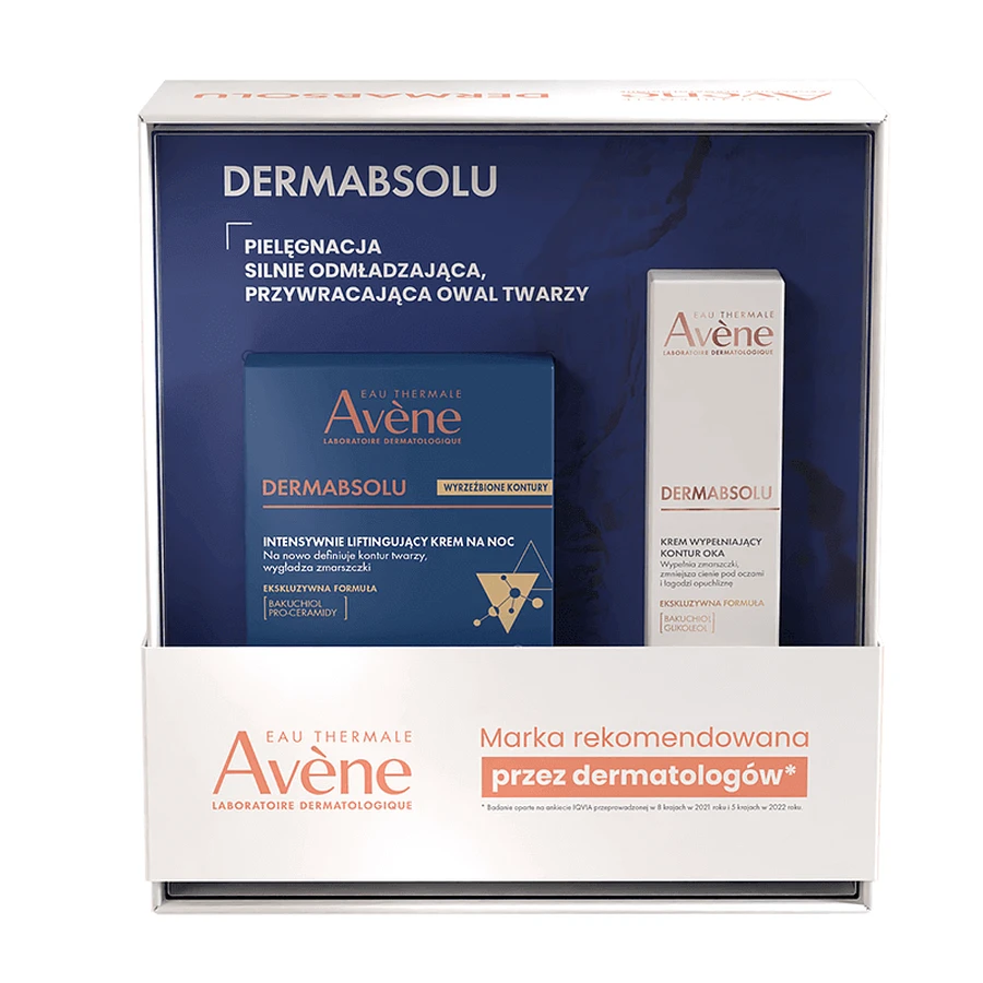 Нічний набір Avene Dermabsol, нічний крем з інтенсивним ліфтингом, 40 мл + крем для контуру очей, 15 мл: ціни та характеристики