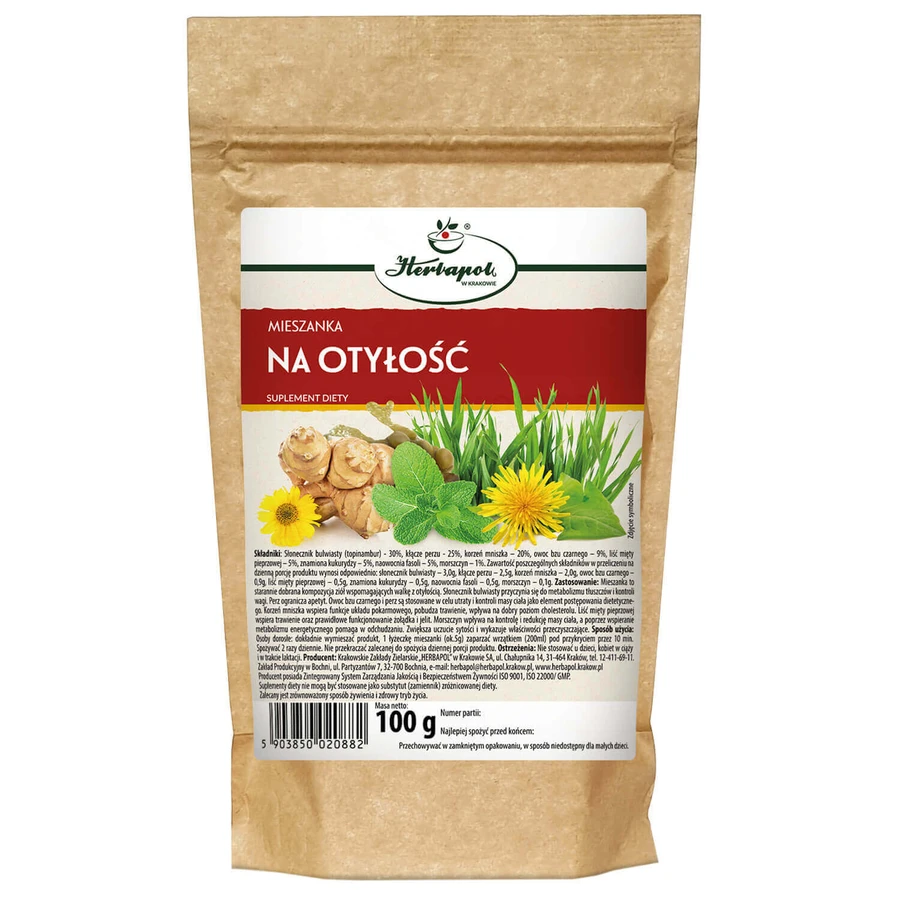 Herbapol Mieszanka Na Otyłość, травяной чай, 100 г: цены и характеристики