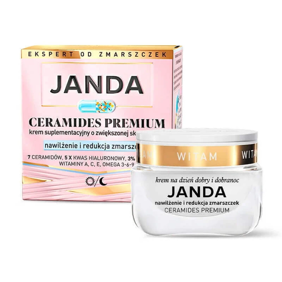 Janda Ceramides Premium, додатковий крем з підвищеною ефективністю, зволоженням і зменшенням зморшок, 50 мл: ціни та характеристики