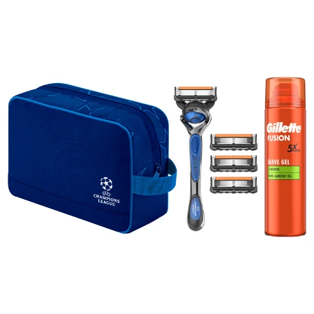 Набір Gillette ProGlide FlexBall, бритва, 1 шт + леза, 4 шт + гель для гоління, 200 мл + косметичка: ціни та характеристики