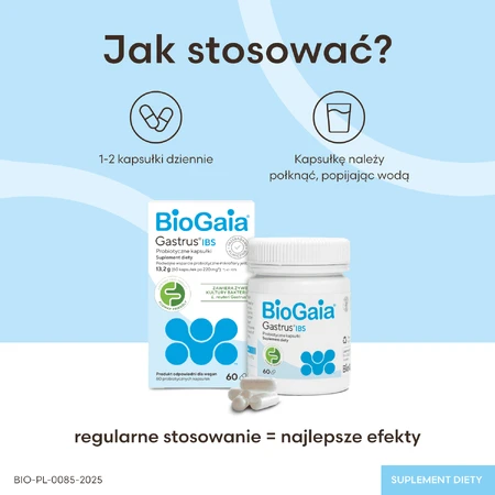 BioGaia Gastrus IBS, 60 капсул: ціни та характеристики
