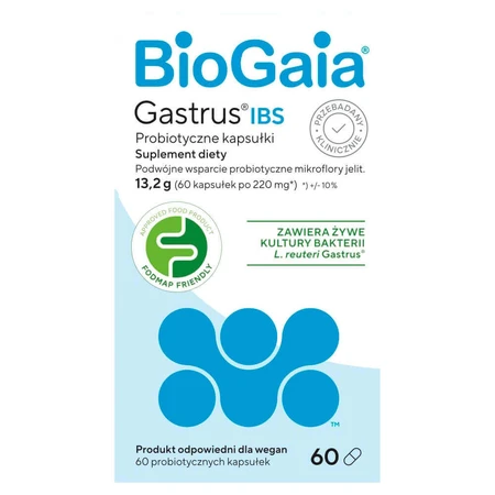 BioGaia Gastrus IBS, 60 капсул: ціни та характеристики