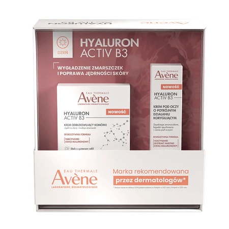 Дневной набор Avene Hyaluron Activ B3, восстанавливающий клетки крем, 50 мл + крем для век тройного корректирующего действия, 15 мл: цены и характеристики