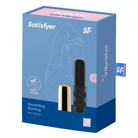 Satisfyer Sparkling Darling, вібратор у футлярі, чорно-золотий: ціни та характеристики