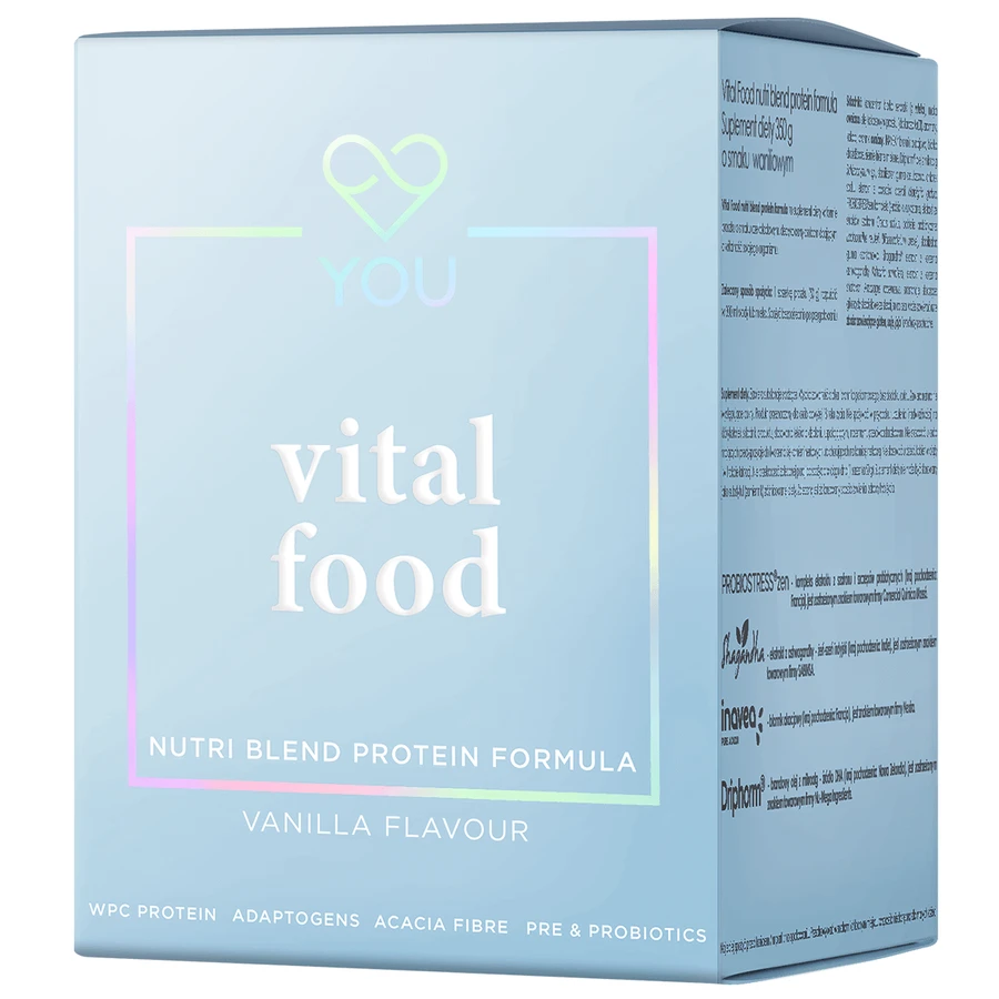 You Vital Food Nutri Blend Протеиновая формула, ванильный вкус, 50 г x 7 пакетиков: цены и характеристики