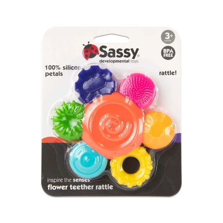 Sassy, силиконовый прорезыватель, цветок, от 3 месяцев, 1 штука: цены и характеристики