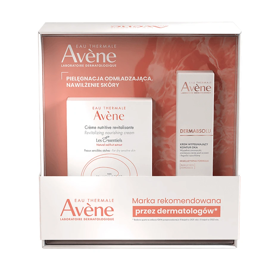 Набор Avene, Les Essentiels, питательный восстанавливающий крем с насыщенной текстурой, 50 мл + Dermabsolu, крем для контура глаз, 15 мл: цены и характеристики