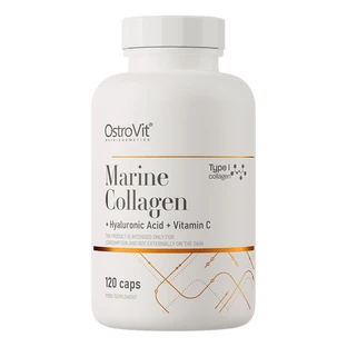 Колаген Marine Collagen with Hyaluronic Acid and Vitamin C OstroVit 120 капсул