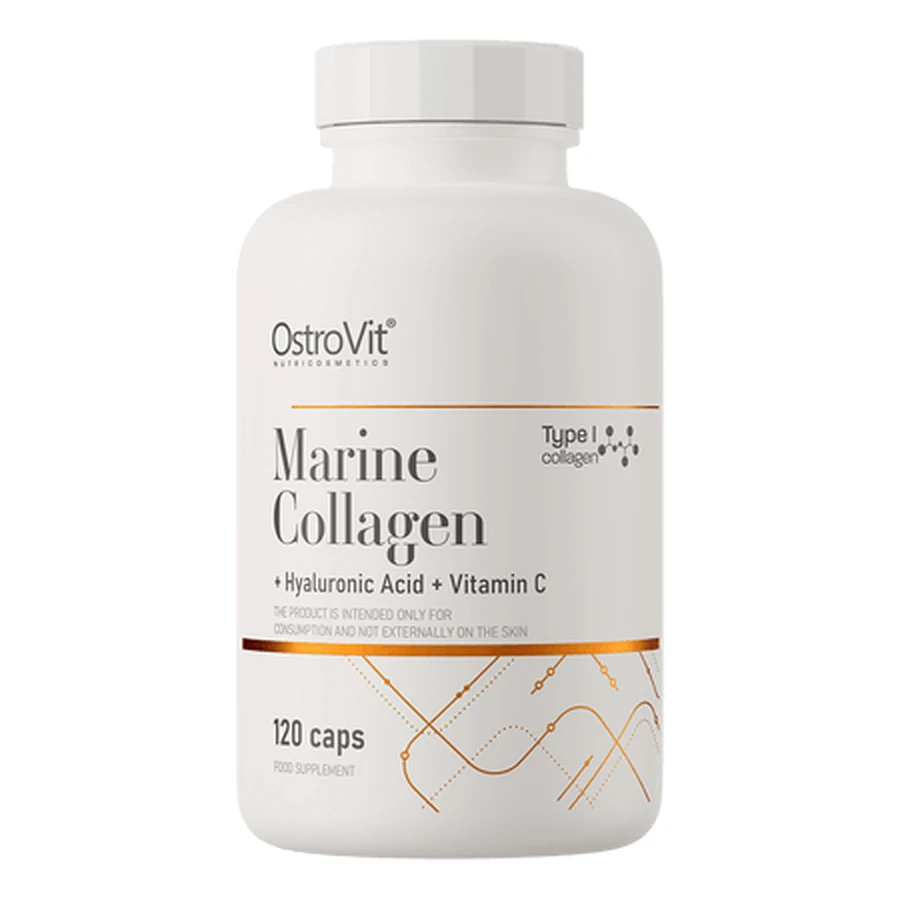 Колаген Marine Collagen with Hyaluronic Acid and Vitamin C OstroVit 120 капсул: ціни та характеристики