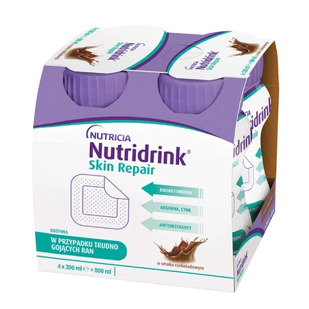 Набор Nutridrink Skin Repair, питательный препарат, шоколадный вкус, 12 х 200 мл + книга-календарь на 2026 год бесплатно: цены и характеристики