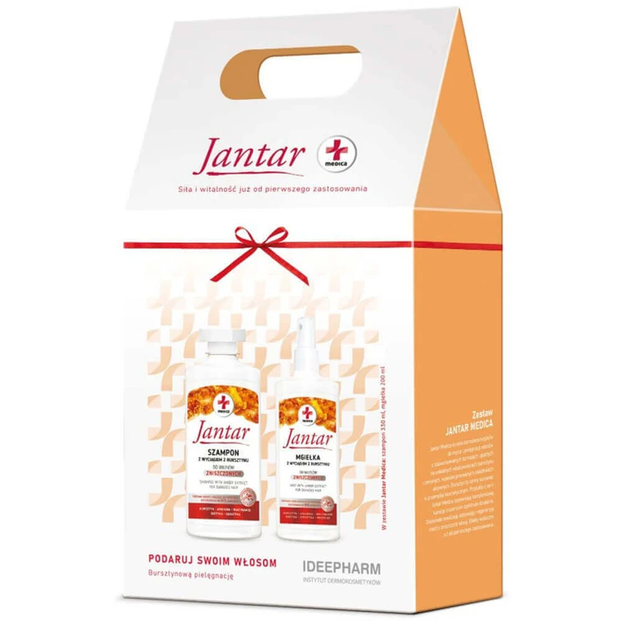 Набор Jantar Medica, шампунь для волос, 330 мл + туман для волос, 200 мл: цены и характеристики