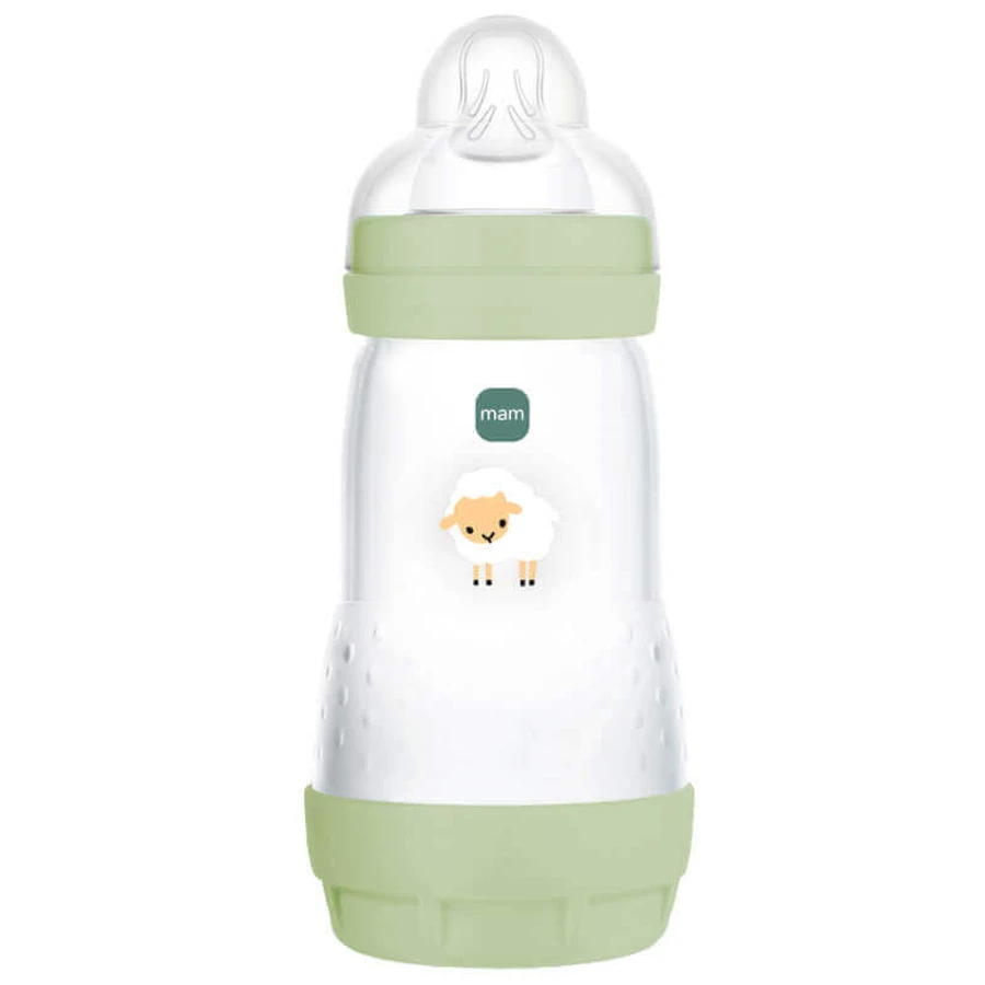 MAM Perfect Start, пляшечка проти кольок, з силіконовою соскою, Занурення в природу, унісекс, від 2 місяців, 260 мл: ціни та характеристики