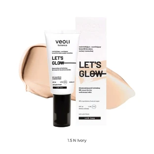 Veoli Botanica Let's Glow, осветляющий и увлажняющий BB-крем для сухой и нормальной кожи, SPF 20, 1,5 N Ivory, 30 мл